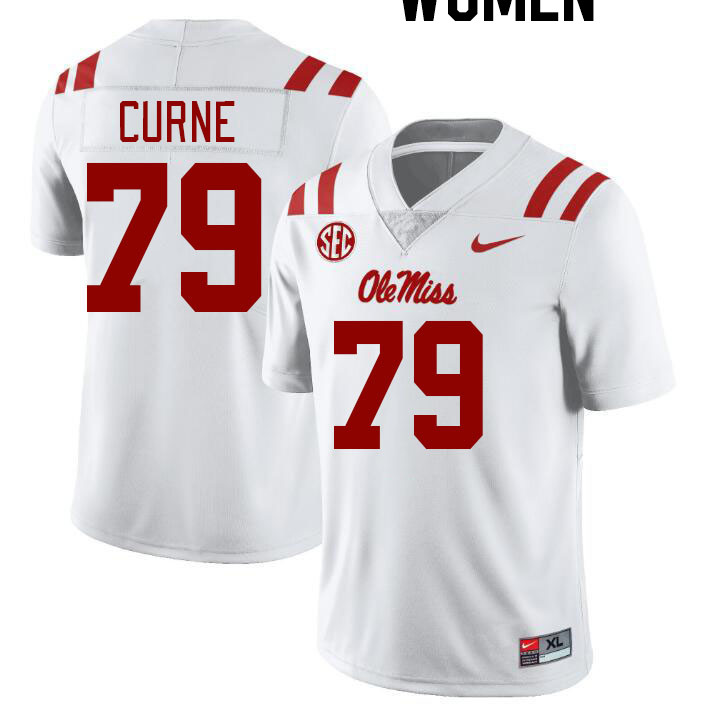 Women #79 Victor Curne Ole Miss Rebels College Football Jerseyes Stitched Sale-White